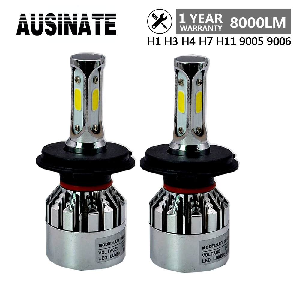 

New arrival H4 LED H7 super bright H1 H3 H11 H8 H9 H13 9005 H10 9006 9007 881 Car light Auto headlight fog Light 12V 6000k