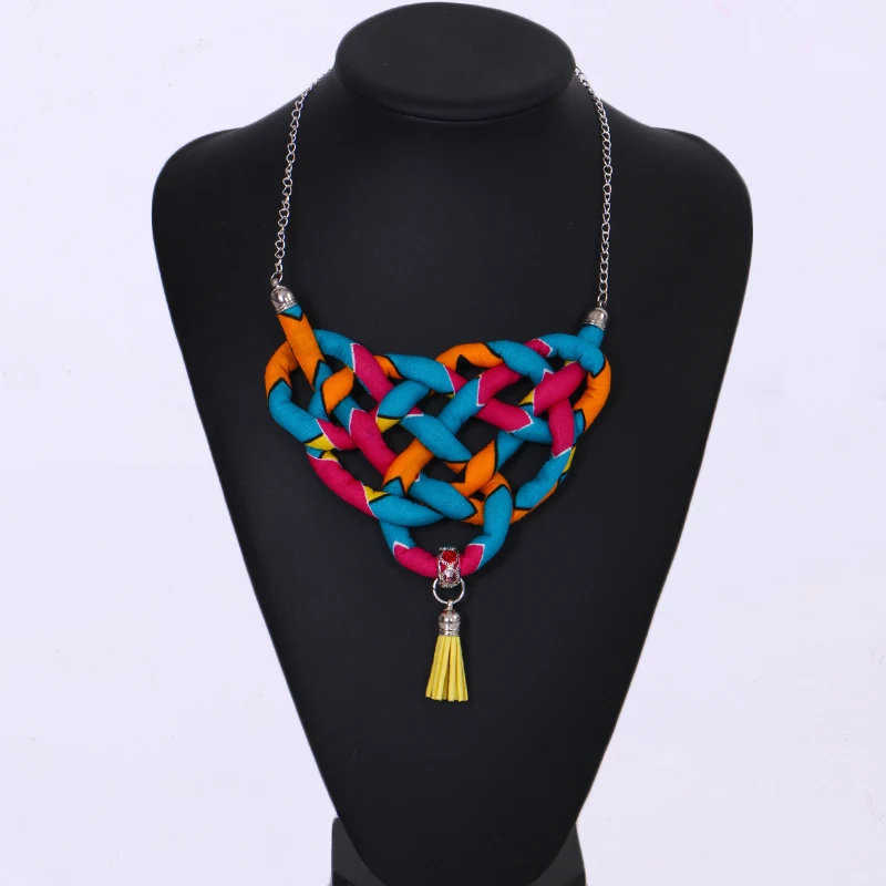 2020 African Handmade Twist Choker Necklace For Women Boho Style Necklaces & Pendants Rope Chain For Best Friends Gift WYb351