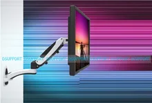 GM112W Mola A Gás de Alumínio 360 Graus de Movimento Total Altura Ajustável 15 “-27” Monitor LCD Suporte de Parede TV Suporte de montagem Do Braço