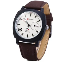 2017 New Business Casual watches Men Luxury Brand WoMaGe Watches Leather Strap Man Sports Military wristwatch montre homme saat