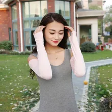 Солнцезащитный крем для женщин подогреватель рук половина пальцев хлопок длинные перчатки без пальцев манжеты Защита от солнца защита рук анти-УФ простой дизайн