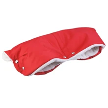 Зимняя теплая детская коляска для поездок и муфтой для рук, перчатки без пальцев Обувь с овечьей шерстью br3 красный