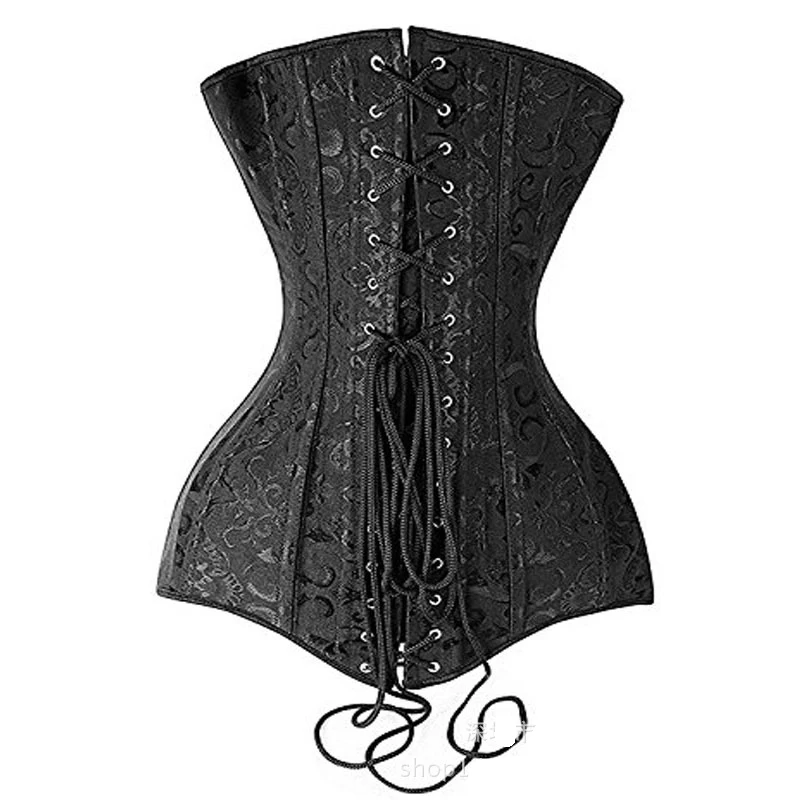 Sexy Overbust Corsets and Bustiers Steampunk Gothic Plus Size Waist Halloween Artificial Leathe Latex Lingerie 6XL SX069
