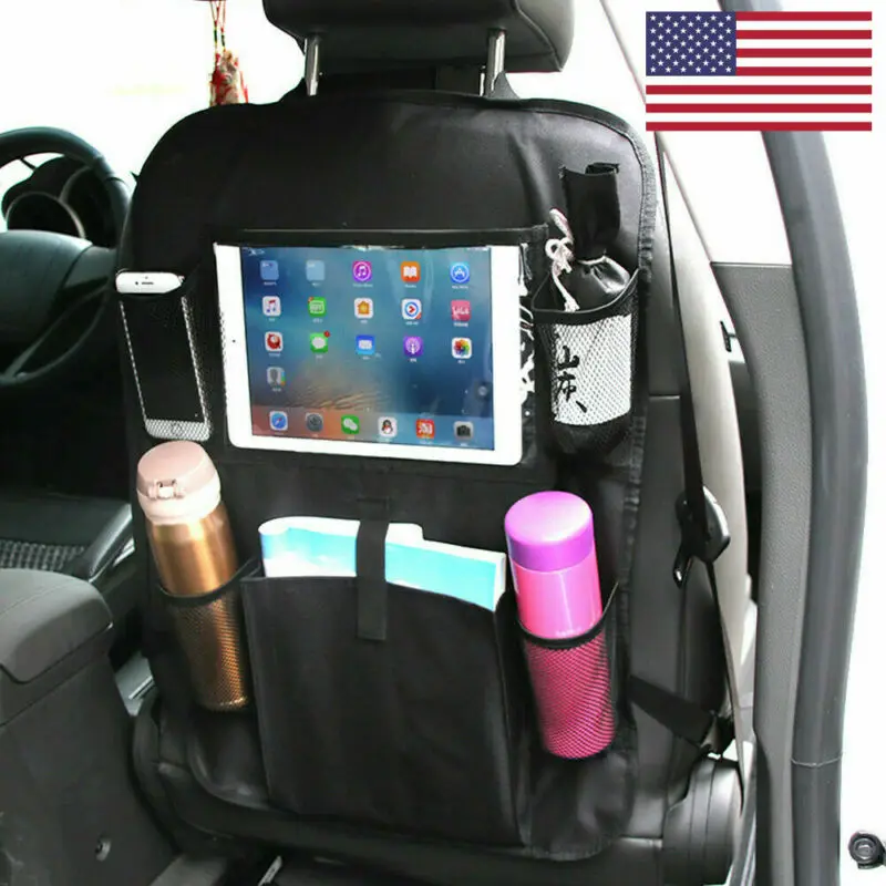 

Auto Car Seat Back Organiser Tidy Organizer Storage Bag Pocket Cup Holder USA