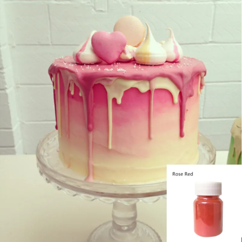 15 г съедобный розовый порошок мусс торт помадка Макарон шоколадное украшение блестящий порошок розовый жемчуг порошок цвет выпечки пыль