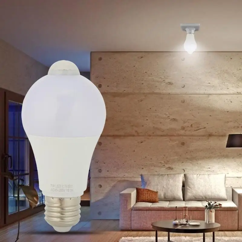 

LED PIR Bulb Motion Sensor Lamp 5/7/9/12W Night Light for Home Lighting