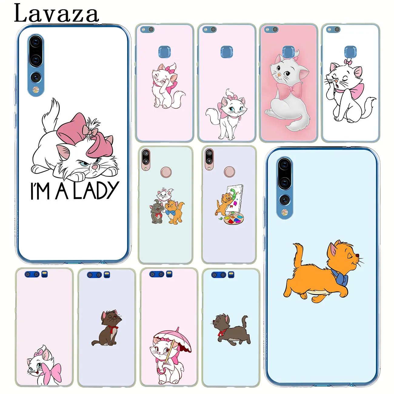 Лаваза мультфильм аристократы Мари кошка чехол для Huawei P30 Pro P20 P10 P9 Plus P8 Lite Mini 2016 2017