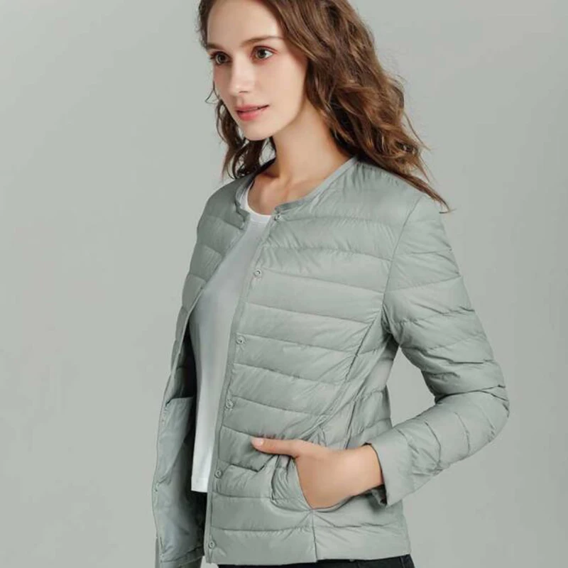 EORUTCI зима плюс размер 4XL утиный пух пальто для женщин короткая Ультралегкая куртка тонкая винтажная Повседневная осенняя куртка LM511