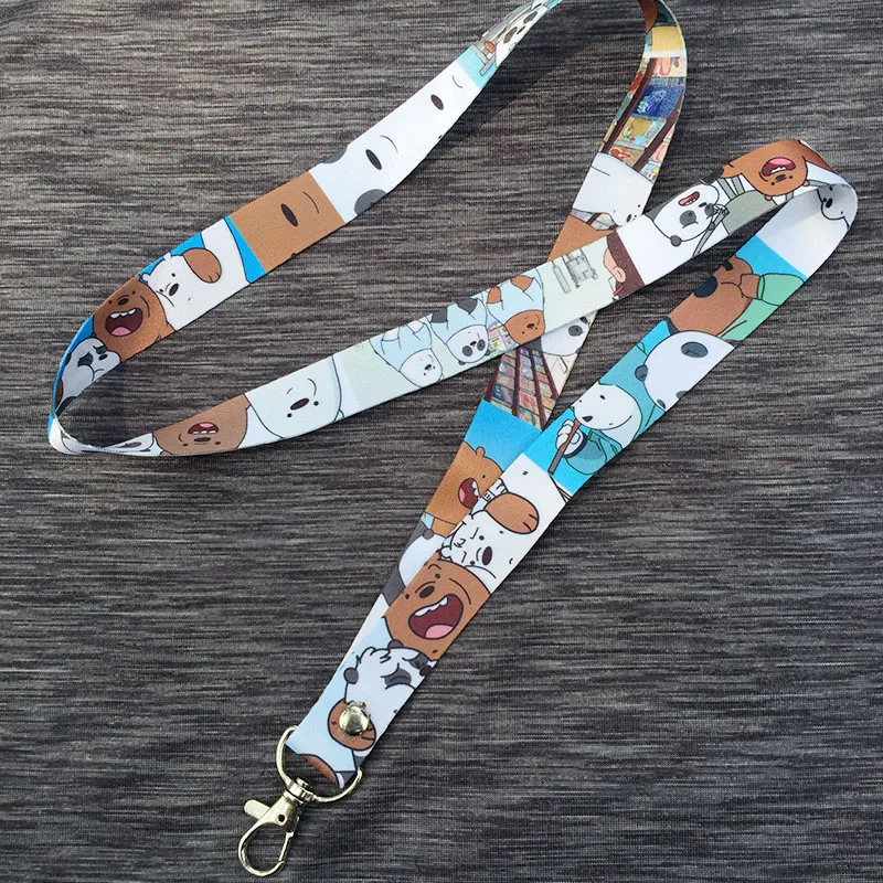 TV CN We Bare Bears ice bear panda grizzy Neck Lanyard
