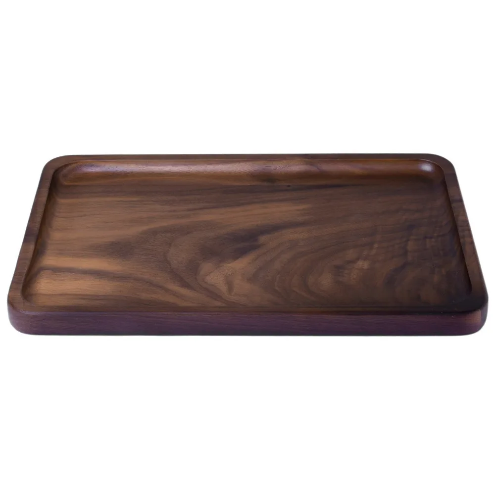 

Wooden Trays For Tea Coffee Wine Wooden Platter Serving Wooden Board Easy to Wash Decorative Trays