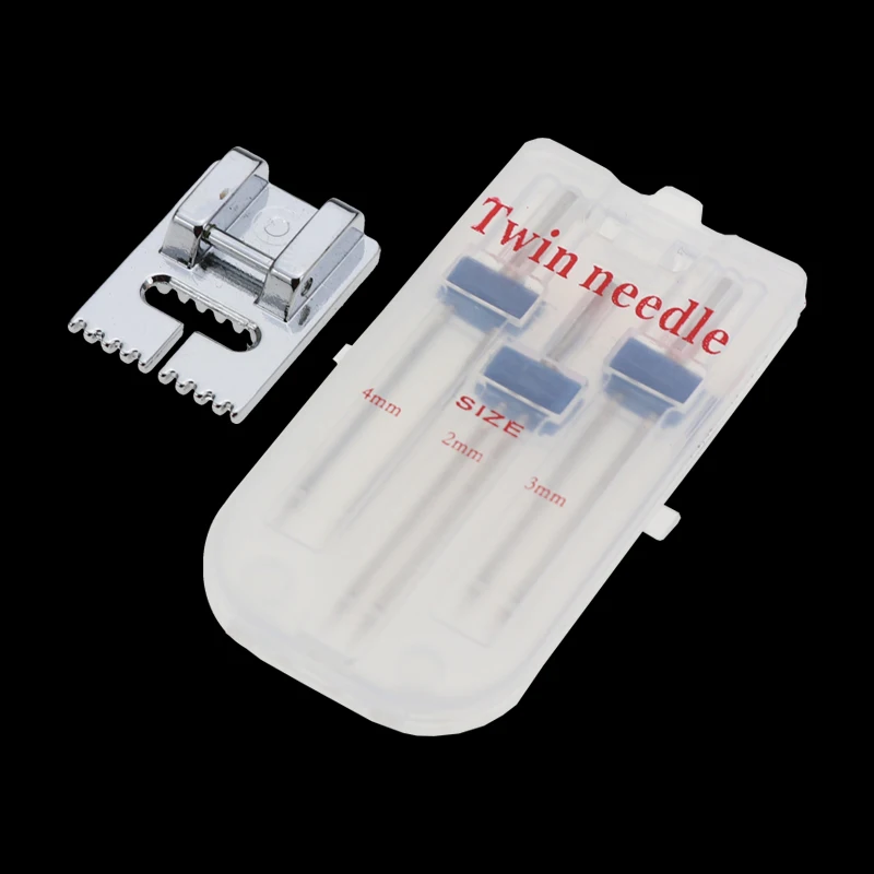 

Domestic Sewing Machine 3 Pcs Double Twin Needles Pins Sewing Machine Size 2.0/90 3.0/90 4.0/90 Sewing Needles
