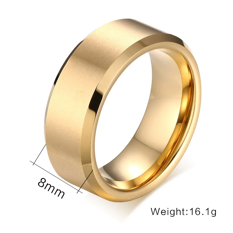 Прямая поставка индивидуальное имя DIY логотипы 8 мм черные/серебряные/Золотые синие титановые кольца персонализированные ювелирные изделия Свадебные кольца для мужчин