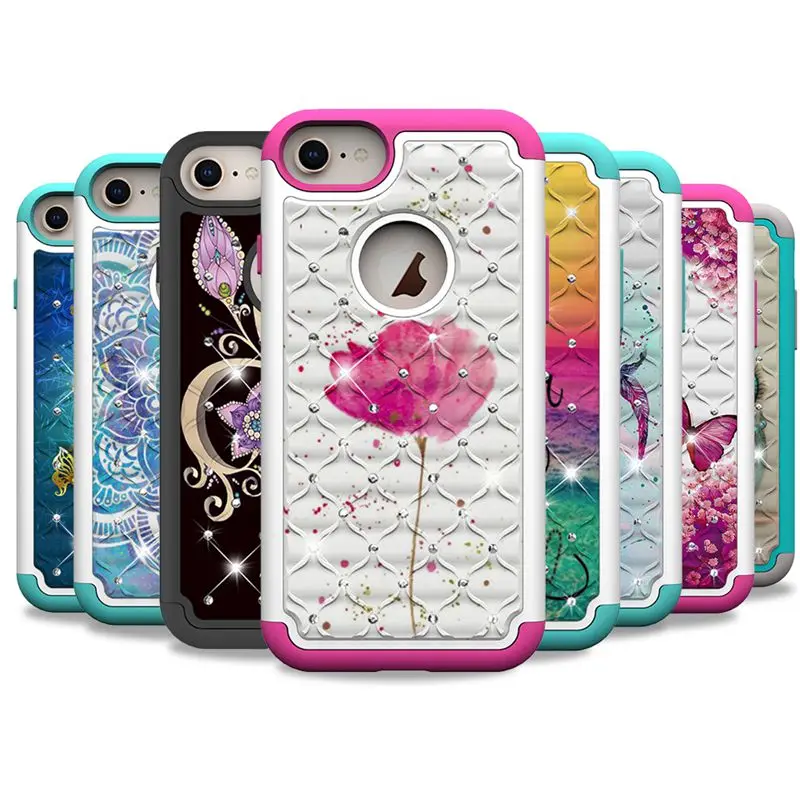 

Exquisite pattern Cover for Apple iphone Xs Max Xr 10 X fashion two in one TPU Case For Apple iphone 6 6S 7 8 Plus Phone Cases