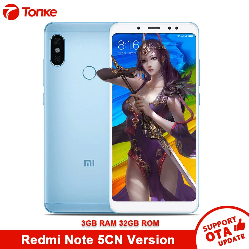 Оригинальная глобальная прошивка Xiaomi Redmi Note 5 3 ГБ ОЗУ 32 Гб ПЗУ Восьмиядерный