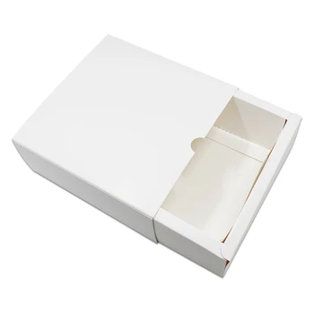 

15pcs/lot White Kraft Paper Drawer Box Paperboard Packaging Wedding Birthday Candy Gift Craft Cardboard Jewelry Party Pack Boxes