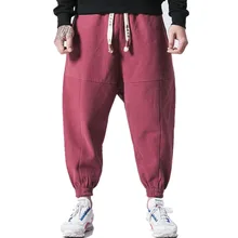 Мужские летние штаны-шаровары с эластичной резинкой на талии, мужские брюки s, повседневные спортивные штаны для бега, мужские китайские традиционные Harajuku