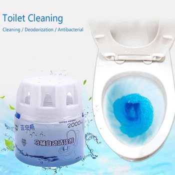 

80g 1 Bottle Lavender Toilet Cleaner Magic Automatic Flush Blue Bubble Cleaning Deodorizes Bathroom Cleaner Used For 2-3 months