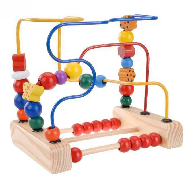 BOHS Wooden Three Metal Line Bead Maze Butterfly And Flowers Mini