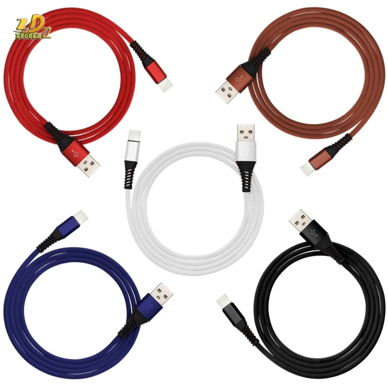 US $253.15 300pcsLot Type C Micro 8Pin USB Cable For IPhone 7 6 6S Plus IPad IPod For Samsung Lenovo Nokia LG Android Cloth Cables 1m