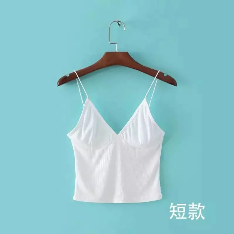 white bra Momoluna Top Female Summer Sexy Tank Tops Women Vest V Neck Blusa Solid White Black - Camis Fitness Camisole Tank Slim Shirt black camisole Tanks & Camis