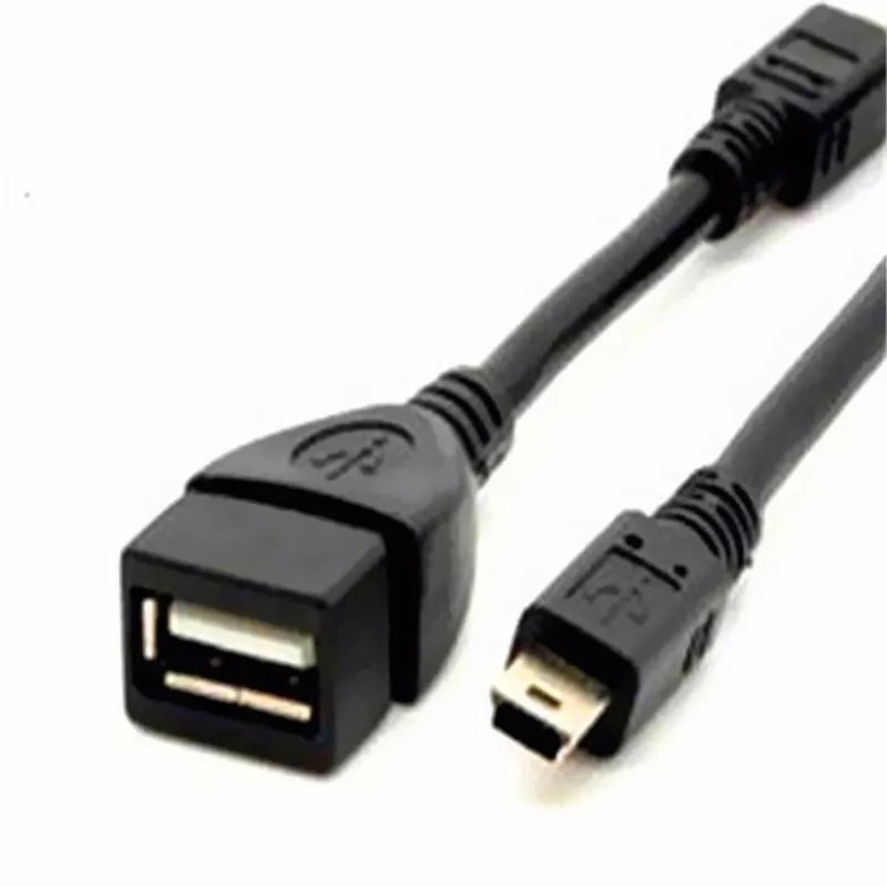 Test before send USB A Female to Mini USB B Male Cable Adapter 5P OTG V3 Port Data Cable For Car Audio Tablet For MP3 MP4 usb c