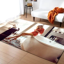 3D современный стильный коврик декоративные домашние гостиничные противоскользящие морщинки стойкие машинные моющиеся мягкие напольные ковры полиэстер