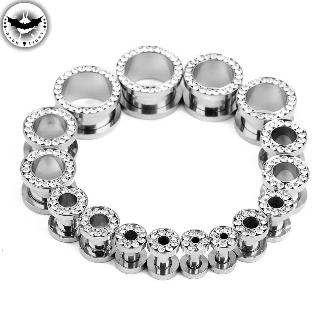 7/16 Gauges For Ears TBOSEN Set Of 12 Pcs Stainless Steel Ear Plugs Large Double Flare Ear Gauge Stretching Kit