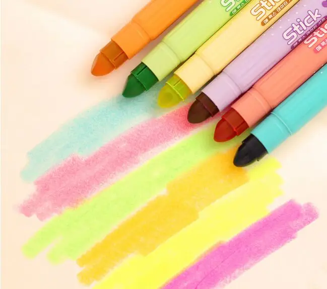 6 шт. DIY высокой емкости ярких цветов флуоресцентный маркер ручка воды Цвет маркер для Краски рисовать школьные принадлежности канцелярские