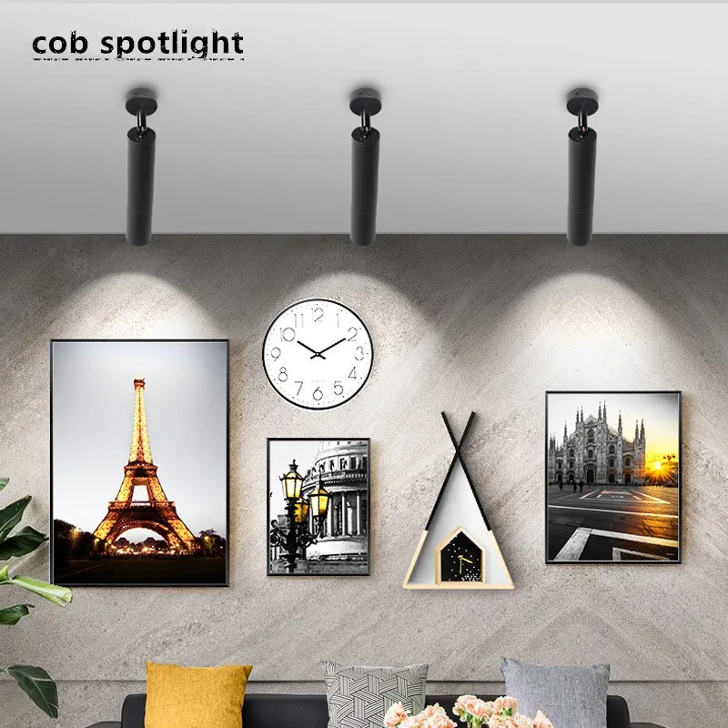 

1pcs DimmableCOB Spot light Led downlights 3w 5w 7w Background Lamp LED COB surface mounted LED COB ceiling Indoor Lighting