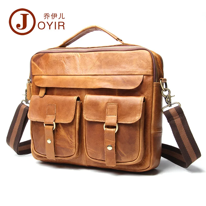 2017 Genuine Leather Men Bag Crazy Horse Leather Men's Handbags Casual Business Laptop Shoulder Bags Briefcase Messenger bag NEW 2017 men casual briefcase business shoulder leather messenger bags computer laptop handbag men s travel bag handbags crazy horse