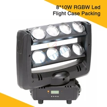 2 шт./лот) кейс светодиодный Паук свет движущаяся головка 8*10 Вт RGBW мини-пучок светодиодная движущаяся головка прожектор для сцены, дискотек луч