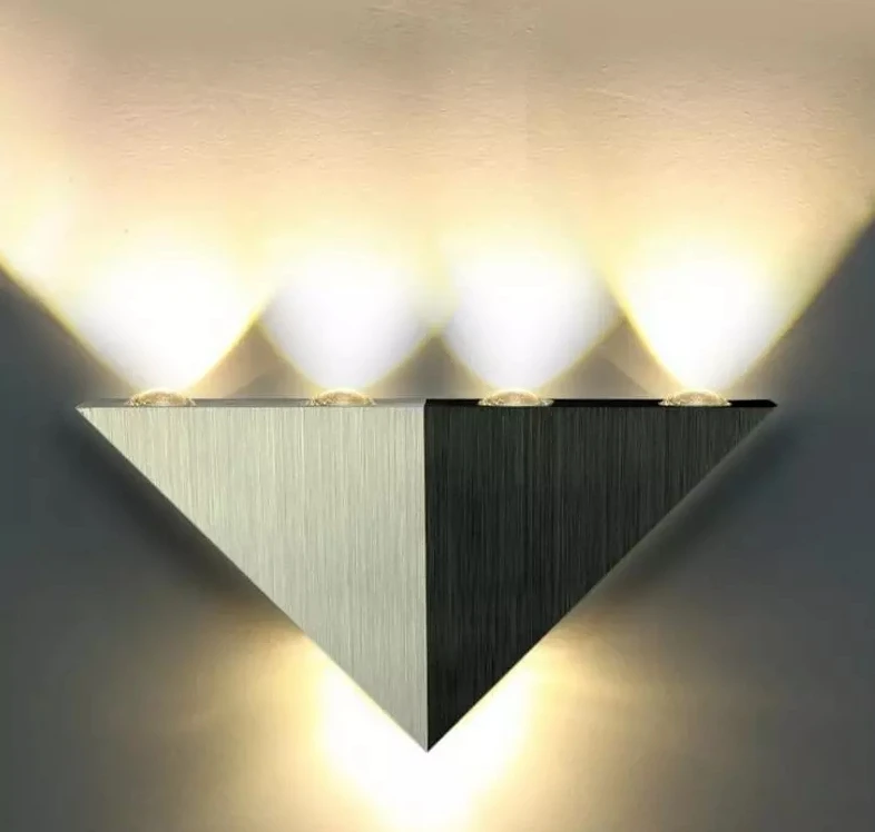 

5W Aluminum Triangle LED Wall Lamp Modern Home Decoration bracket Lighting light Indoor Warm White wall sconce AC