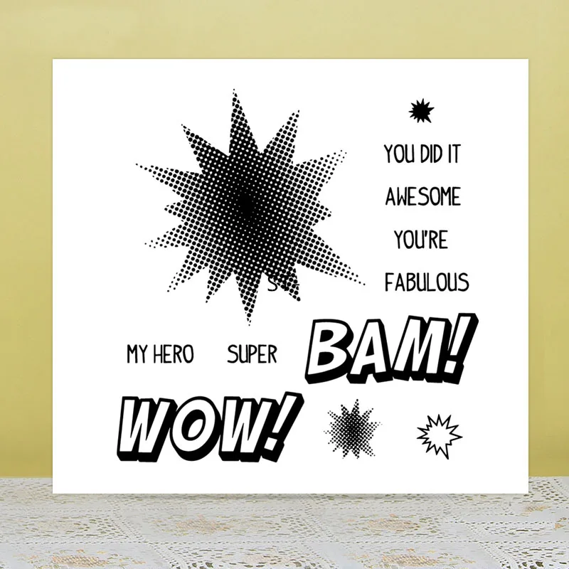

FeLicearts my hero Transparent Silicone Clear Stamps/seal for DIY Scrapbooking Card Making Photo Album Decoration Supplies