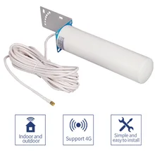 KuWfi-antena 3G/4G LTE macho, antena externa de 2,4 Ghz, 3GBooster, con Cable para repetidor de señal GSM, Wifi