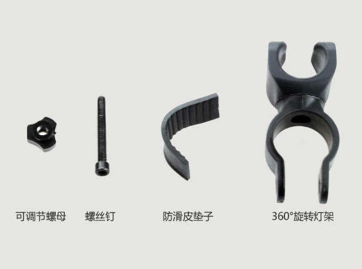 Discount MEROCA Bicycle clip light frame 360 degree rotating car holder flashlight clip bicycle light clip flashlight bracket 1