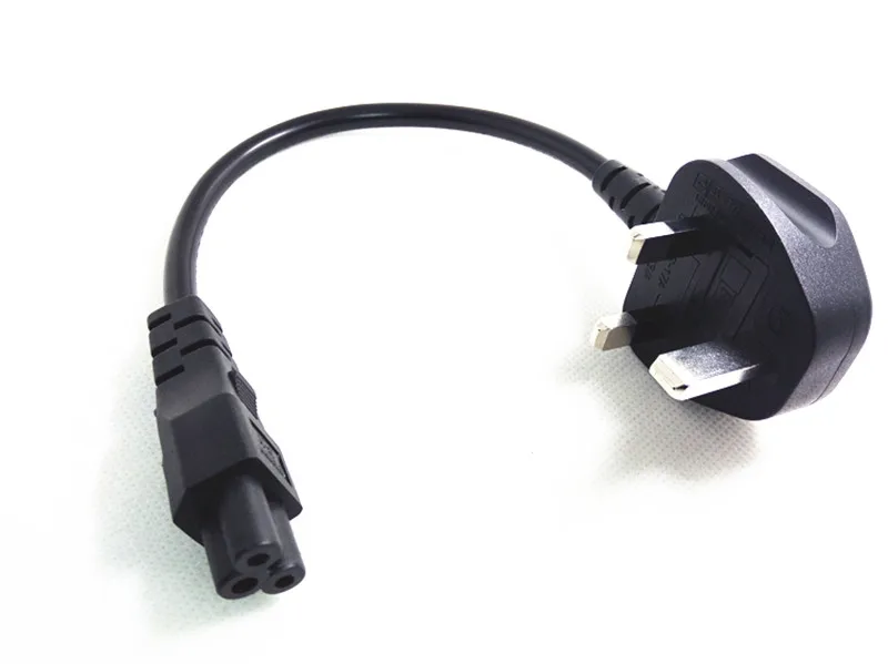 Великобритания 3pin Plug BS1363 13A МЭК 320 C5 Микки Мышь 3 отверстия ноутбука Портативный Мощность шнур короткий кабель 20 см для Гонконг цифровой