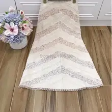Роскошная подиумная кремовая кружевная вязание крючком миди юбка круги отделка полые детали элегантные юбки для женщин