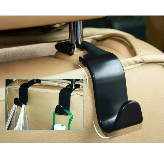 Лидер продаж, 2 шт., универсальный автомобильный подголовник для внедорожника на заднее сиденье, крючки для продуктов, сумки BX