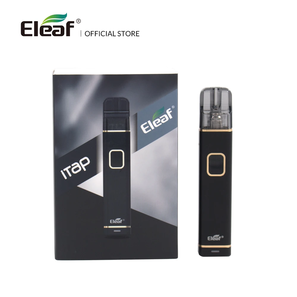 Original Eleaf iTap Kit 30W max with 800mAh built-in battery 2ml cartridge 0.75ohm GS Air/GS Air S 1.6ohm Head E Cig vape pen