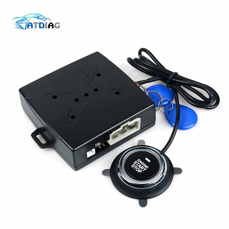

Car Alarm Engine Auto Starline Push Button Start Stop RFID Lock Ignition Switch Keyless Entry System Starter Anti-theft System