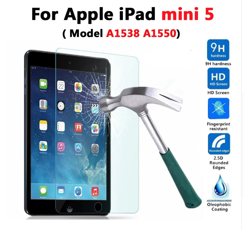 Защита экрана стекло+ чехол для iPad 9,7 Air 1/2/3 PU кожаный смарт-чехол для i Pad mini 1 2 3 4 5/pro 10,5 - Цвет: mini5