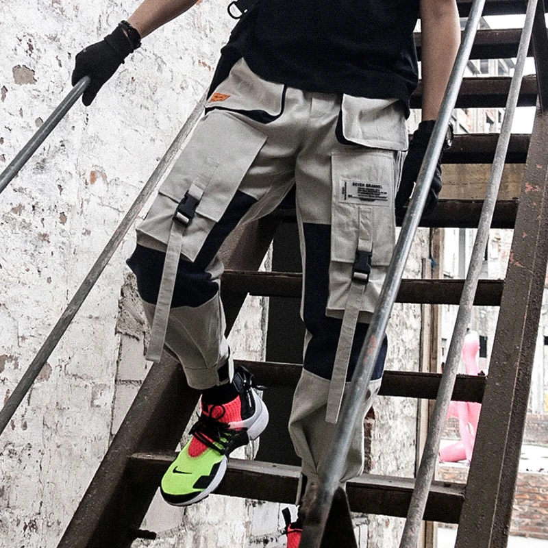 

2019 Spring Muti Pockets Cargo Mens Joggers Pants
