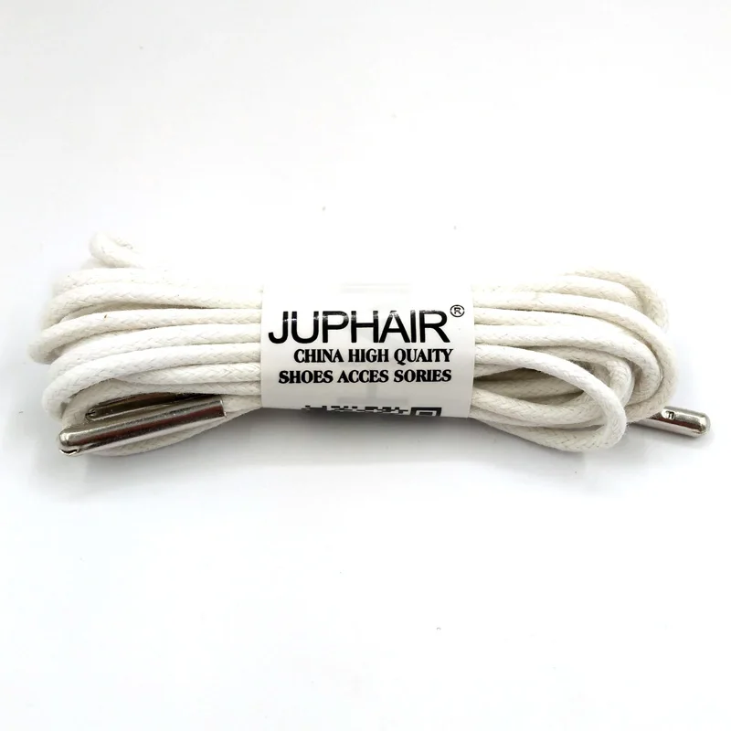 Twelve Pairs 1-12 пар белые высококачественные Unise шнурки Вощеная круглая кроссовки со шнурками однотонные Полиэстеровые ботинки с крученым декором обувь с металлическими головками шнурки - Цвет: Twelve Pairs