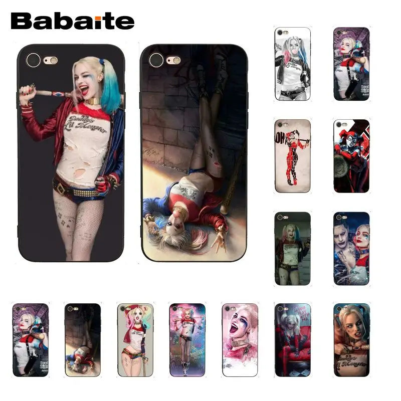 

Babaite Harley Quinn Suicide Squad Joker Wink Phone Case for iphone 11 Pro 11Pro Max 8 7 6 6S Plus X XS MAX 5 5S SE XR