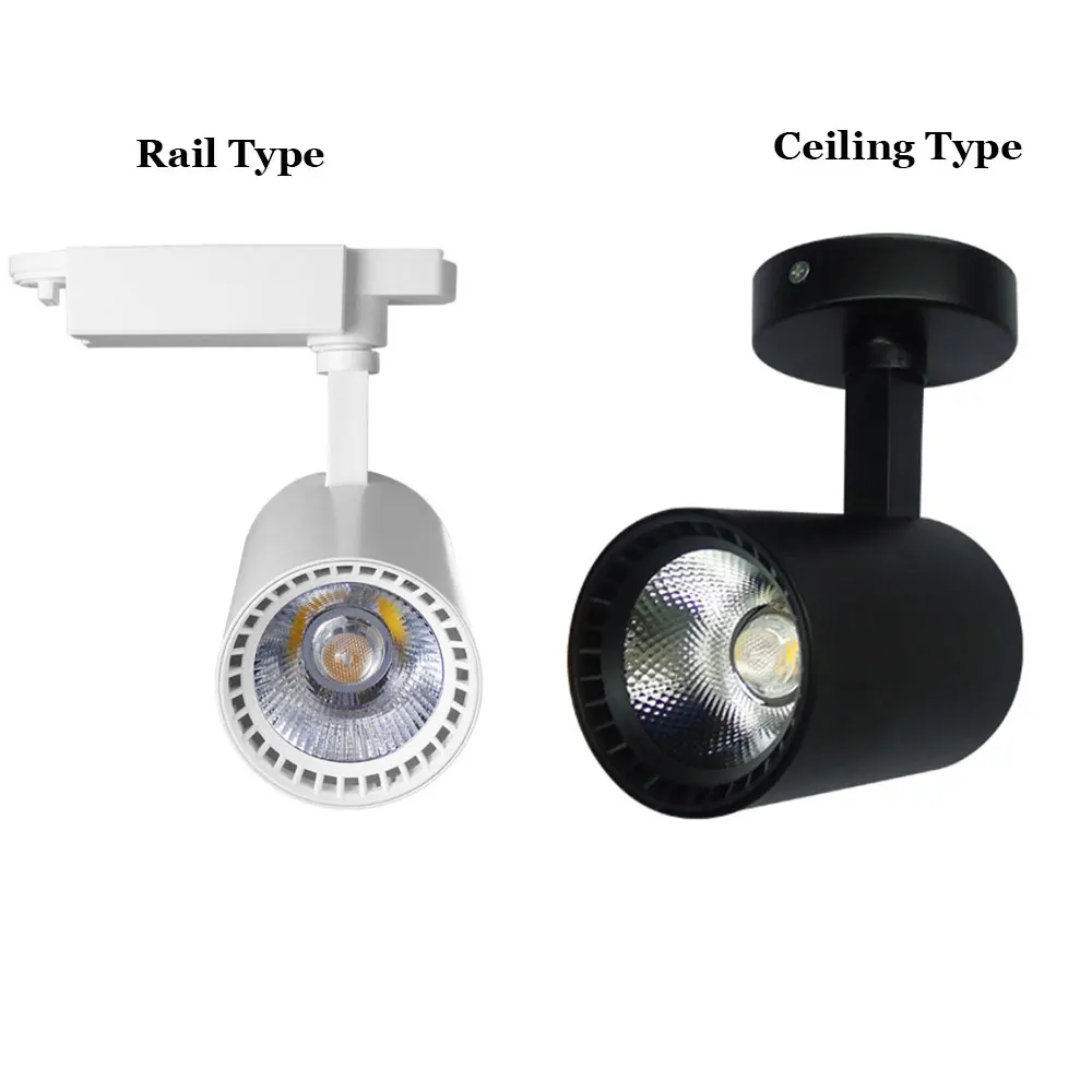 

Track guide rail spotlight 20W 12W 30W COB LED Track Light Spot Light Ceiling Mounted Rail Track Lamp Decorative Led spotlight