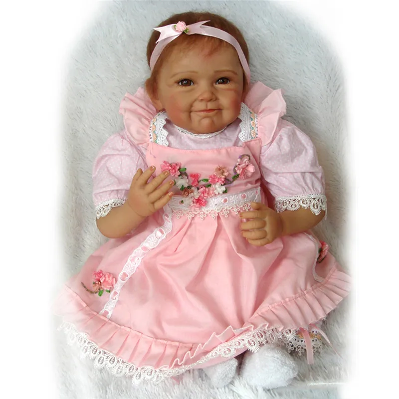 NPK, 22 дюйма, 55 см, Bebe Baby Doll Reborn, мягкая силиконовая игрушка для мальчиков и девочек, Reborn Baby Doll, подарок для детей, милая улыбающаяся кукла Bady