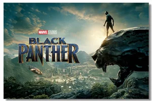 Custom Canvas Wall Decor Black Panther Poster Black Panther Wallpaper Chadwick Boseman Wall Stickers Office Mural Decals