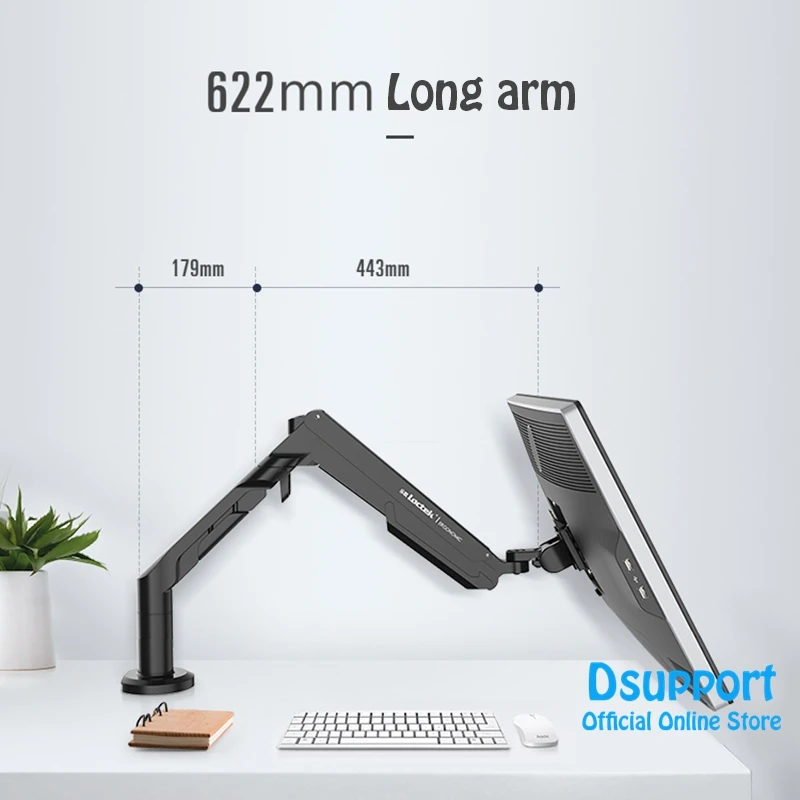 Loctek A8 быстрая установка настольная подставка 1"-36" монитор держатель полный движения светодиодный ЖК-компьютер кронштейн Макс. Загрузка 12 кг