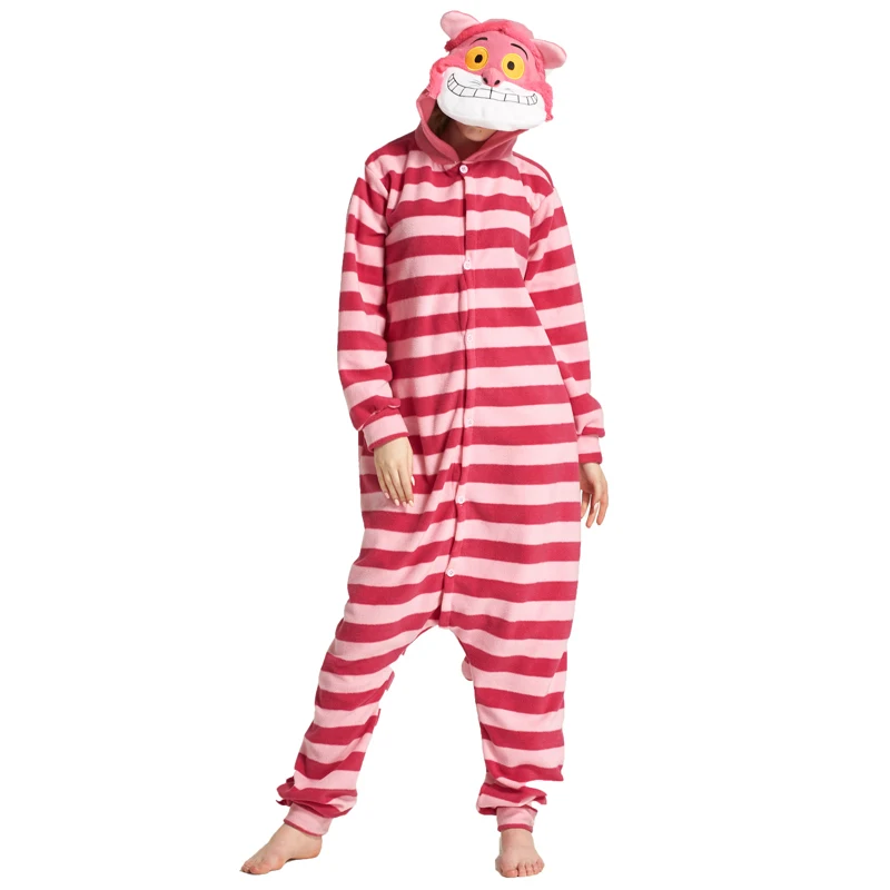 Kigurumi пижамы для взрослых Косплей Тигр собака слон Единорог Синяя Акула Onesie Lemur пижамы Домашняя одежда для вечеринок для женщин и мужчин - Цвет: Leopard pajamas