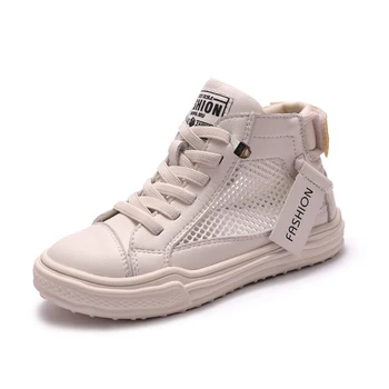 

Girls Shoes 2019 Spring Summer Martin Boots Breathable Child Mesh Teenage Shoes New Sneakers Fashion High Toe Girls Kids Shoes